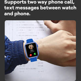 4G kids GPS smart watch showing video call feature with incoming call from MOM on the smartwatch.