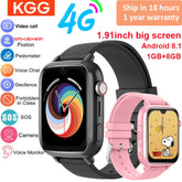 4G kids GPS smart watch featuring video call, GPS tracking, and colorful screen design for enhanced communication and safety.